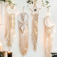 bohemian cotton rope woven macrame hanging decorations home ornament wedding decoration room decor wind chimes owl dreamcatchers