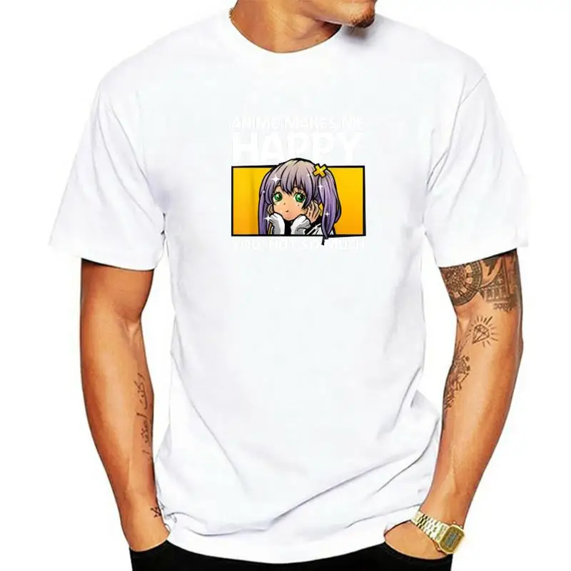 

ANIME MAKES ME HAPPY Funny Anime Art for Women Teen Girls Kawaii Clothes Tops