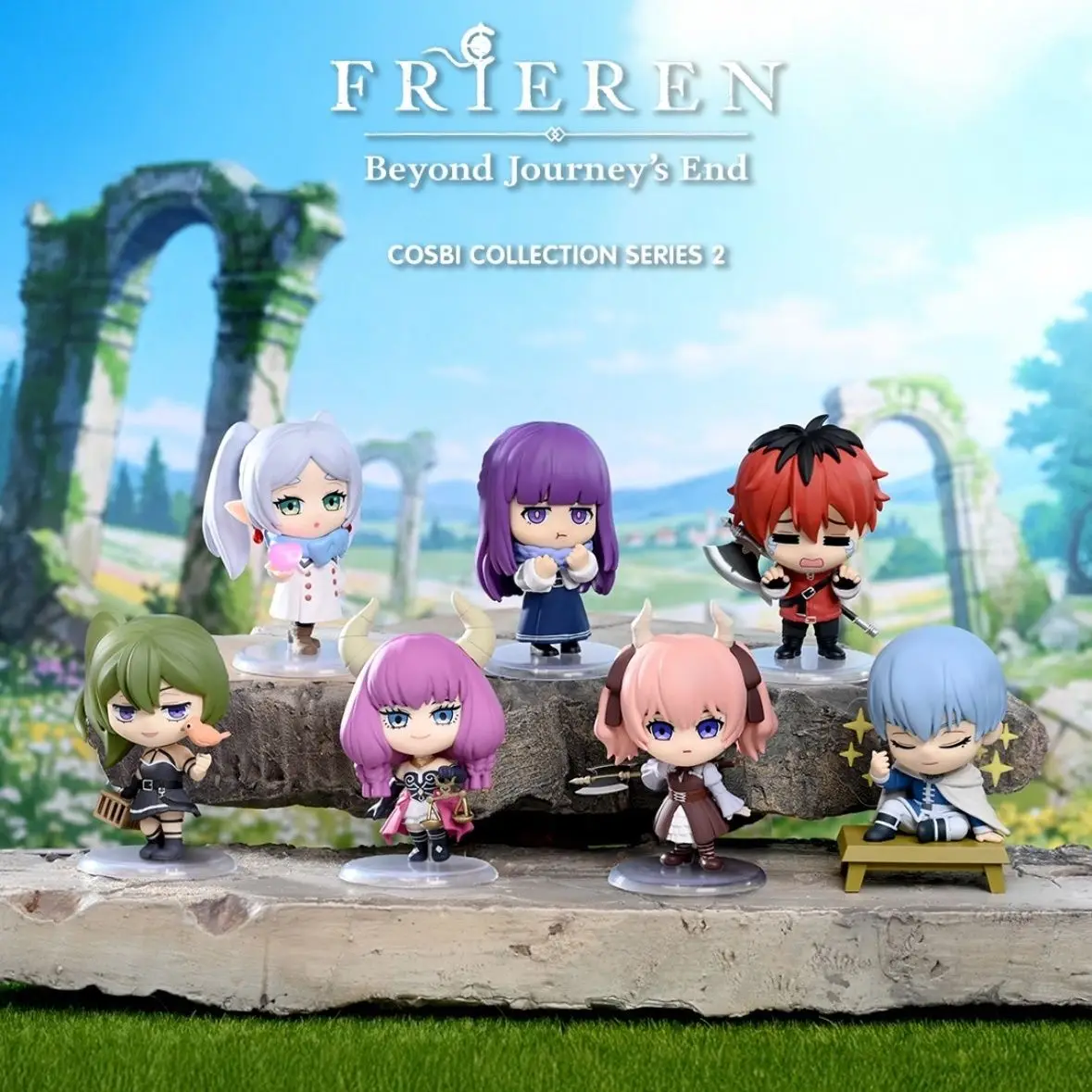 Фото Новые оригинальные фигурки Hot Toys Cosbi Frieren: Beyond Journey's End, вторая волна, мини-фигурки в слепых коробках: Аура, Гильотина и Лини №2