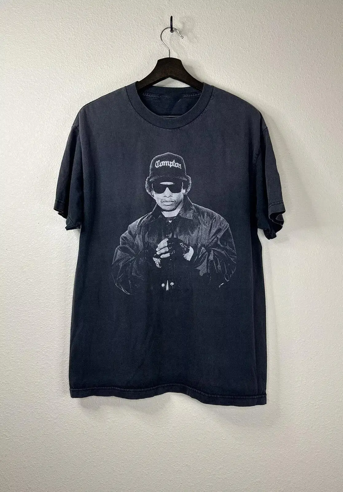 Винтажная Футболка Eazy E модель BLK RAP цвет черный 100% хлопок бесплатная доставка Y2K