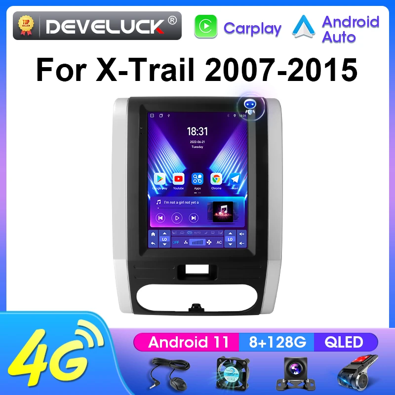 Автомагнитола для Nissan X-Trail 2 T31 MX6 2007-2015 Din Android 11 мультимедийный видеопроигрыватель