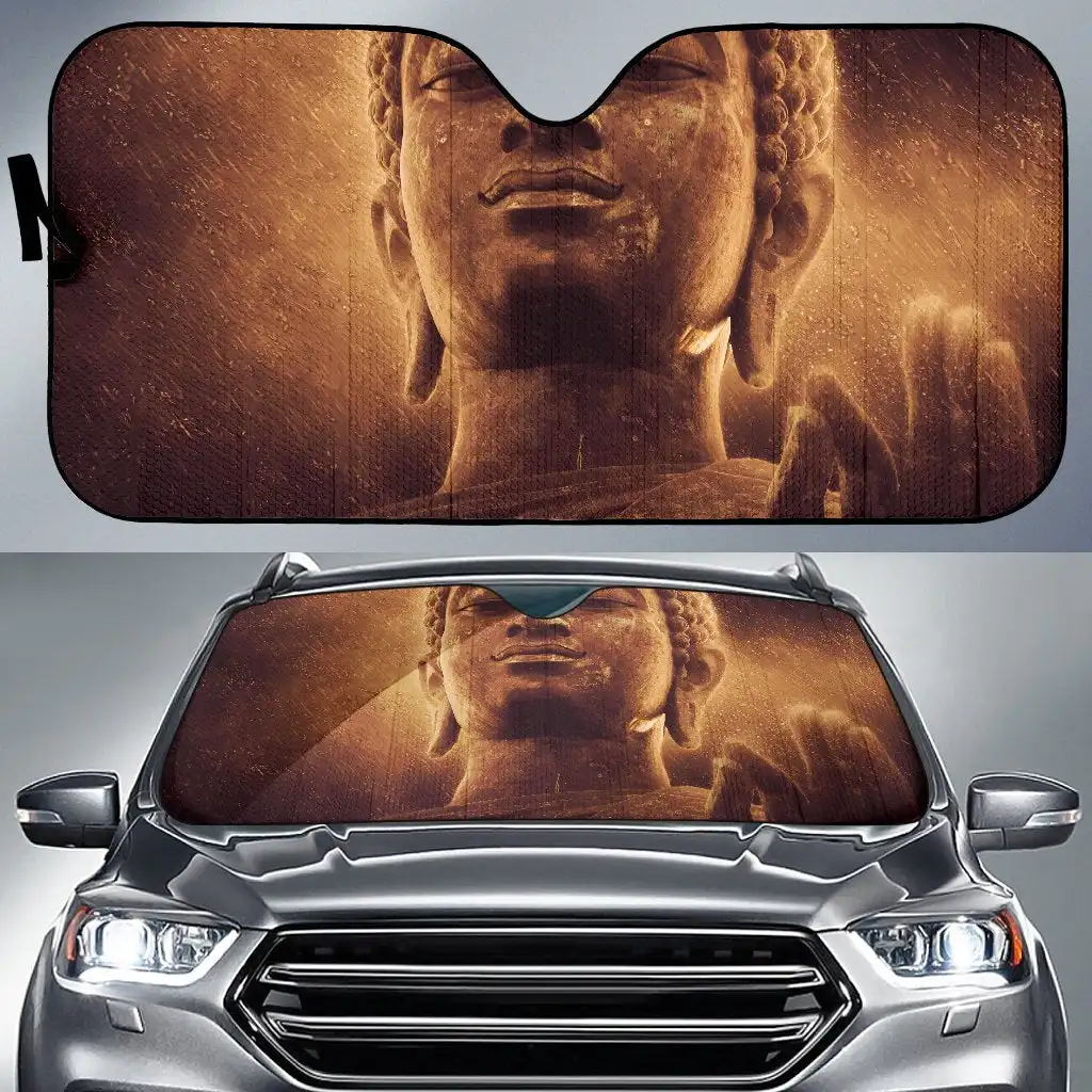 

Vintage Buddha Statue Print Car Sun Shade