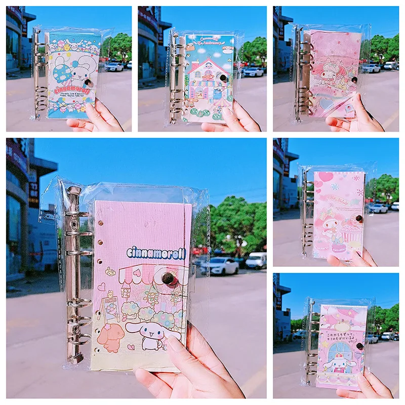 

Sanrioed аниме Kuromi My Melody Pompompurin Kawaii свободный блокнот с листьями Cinnamoroll мультяшный блокнот для учебы офисные канцелярские принадлежности подаро...