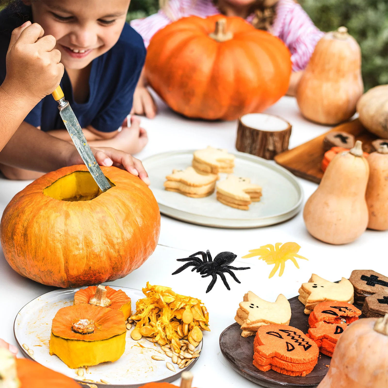 

100 Pcs Fake Halloween Decorverse Halloween Mini Simulation Halloween Decorverses Soft Material Artificial Tpr