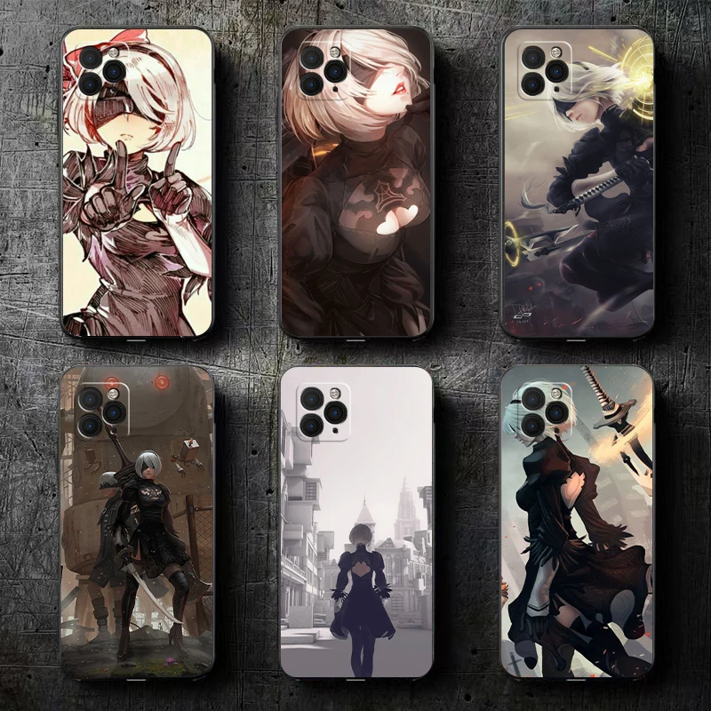 

NieR: Automata Phone Case For Funda iPhone 11 13 12 Pro Max Mini X XR XS Max SE 2020 6 6s 7 8 Plus Funda Soft Back
