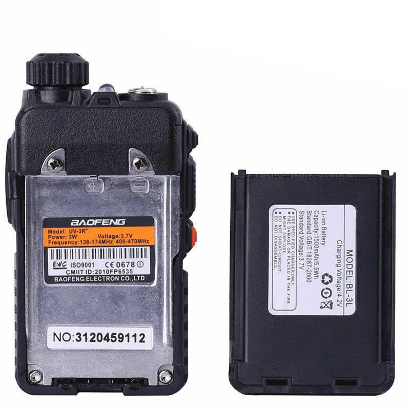 Baofeng UV-3R+ Pro Dual Band VHF/UHF UV-3R Plus Mini Walkie Talkie VOX Compact FM Transceiver UV3R Plus Portable Two Way Radio