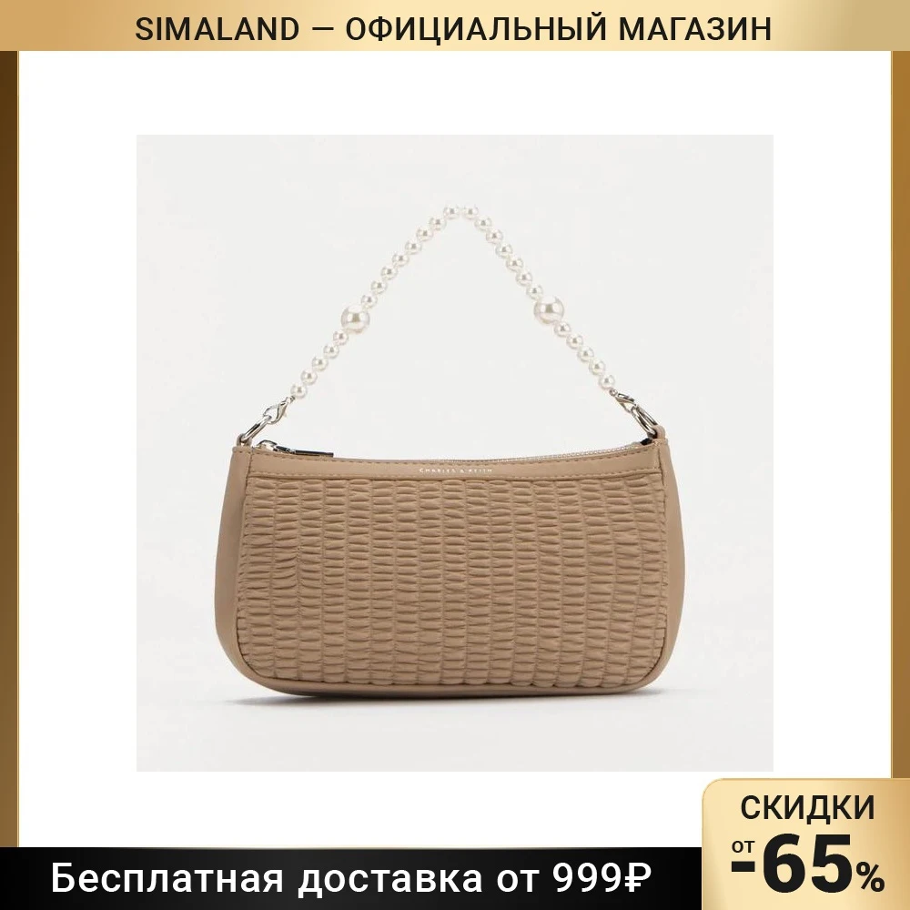 Сумка жен 68022 24*9*25 отд на молнии 2 н/кармана длин ремень бежевый 7439652 | Багаж и сумки