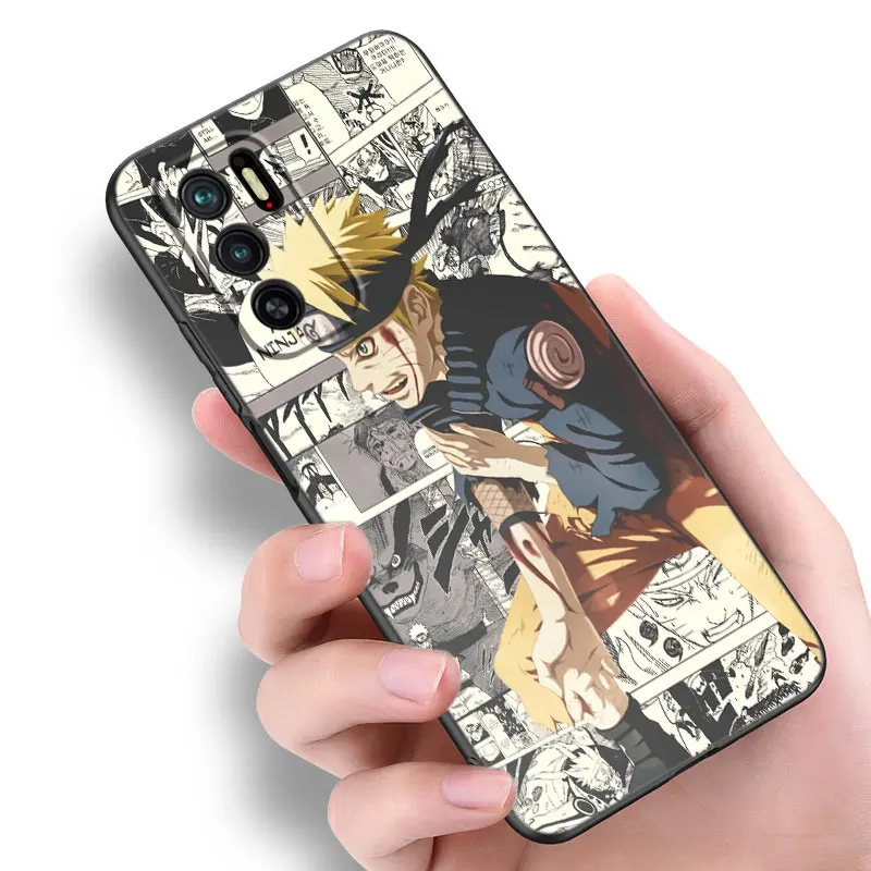 hot japanese manga naruto phone case for xiaomi redmi note 7 8 8t 9 9s 10 10s 10t 11 11s 4g 11e 11t pro 5g soft tpu black cover free global shipping