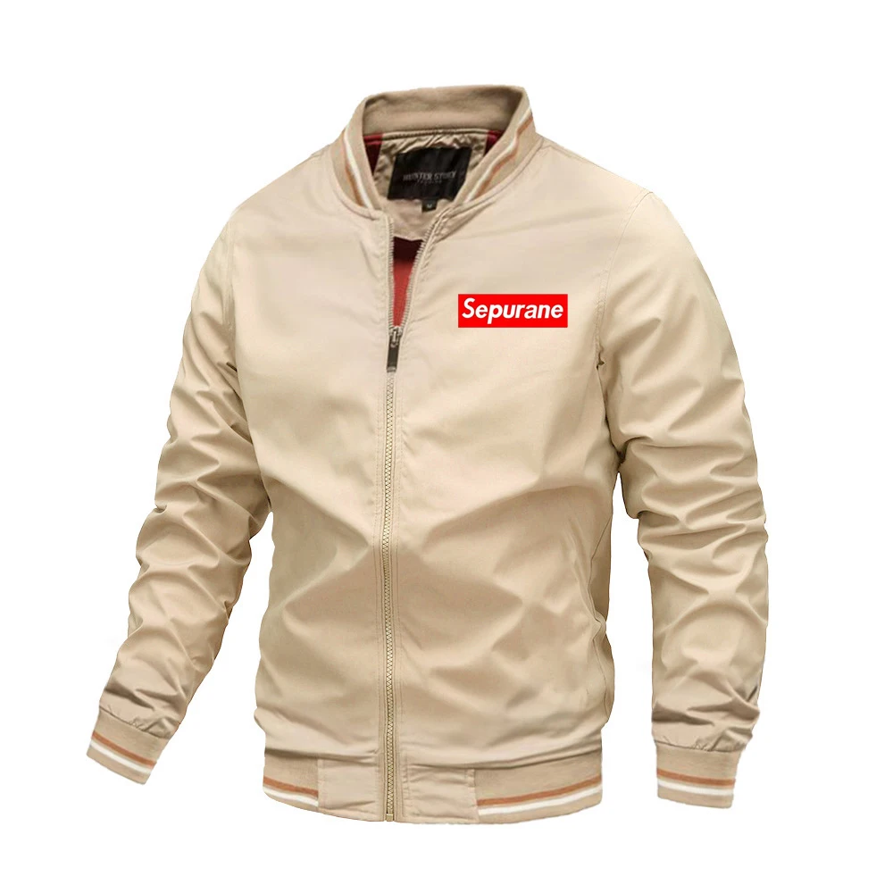 

2023 high-end men's zippered jacket, slim fitting and versatile, trendy, novel, casual, and business communication at home