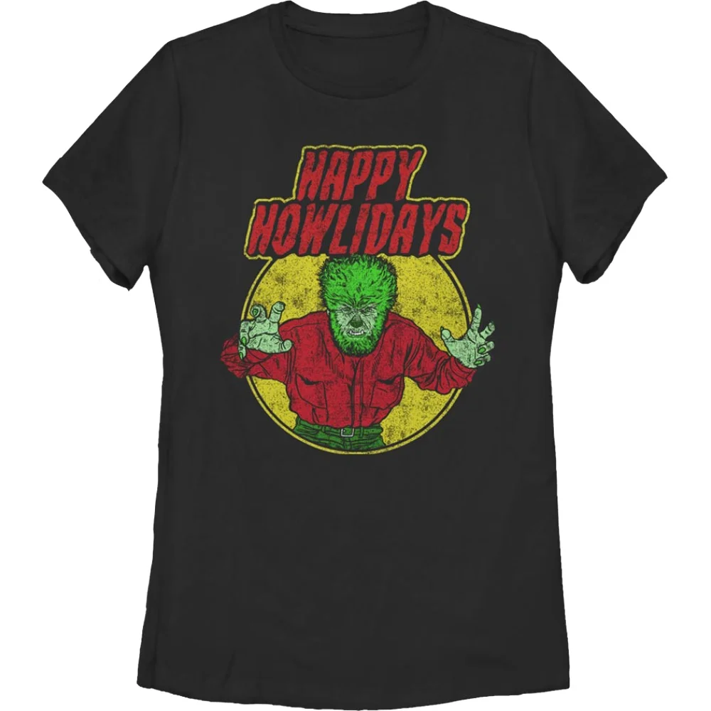 Женская рубашка Happy Howlidays Wolf