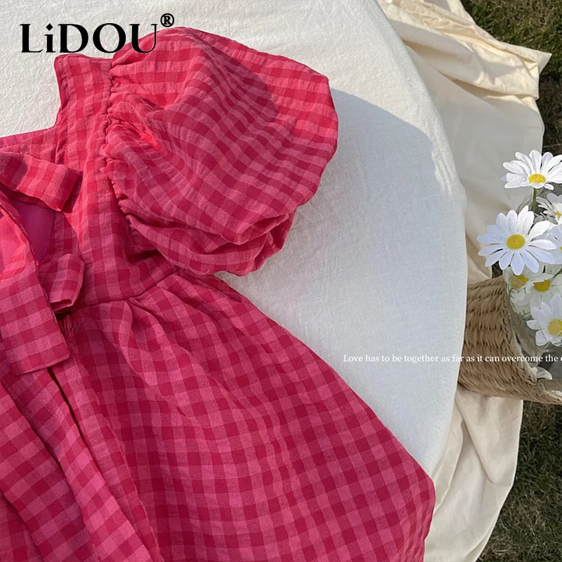 Женское платье с коротким рукавом однотонное повседневное свободное в Корейском