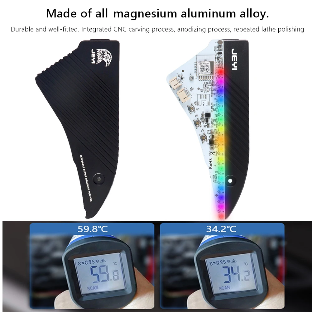 

JEYI EAGLE Для PS5 NVME M.2 радиатор SSD охлаждающая термопрокладка из листового металла для игровой консоли Sony PlayStation5 M.2 радиатор