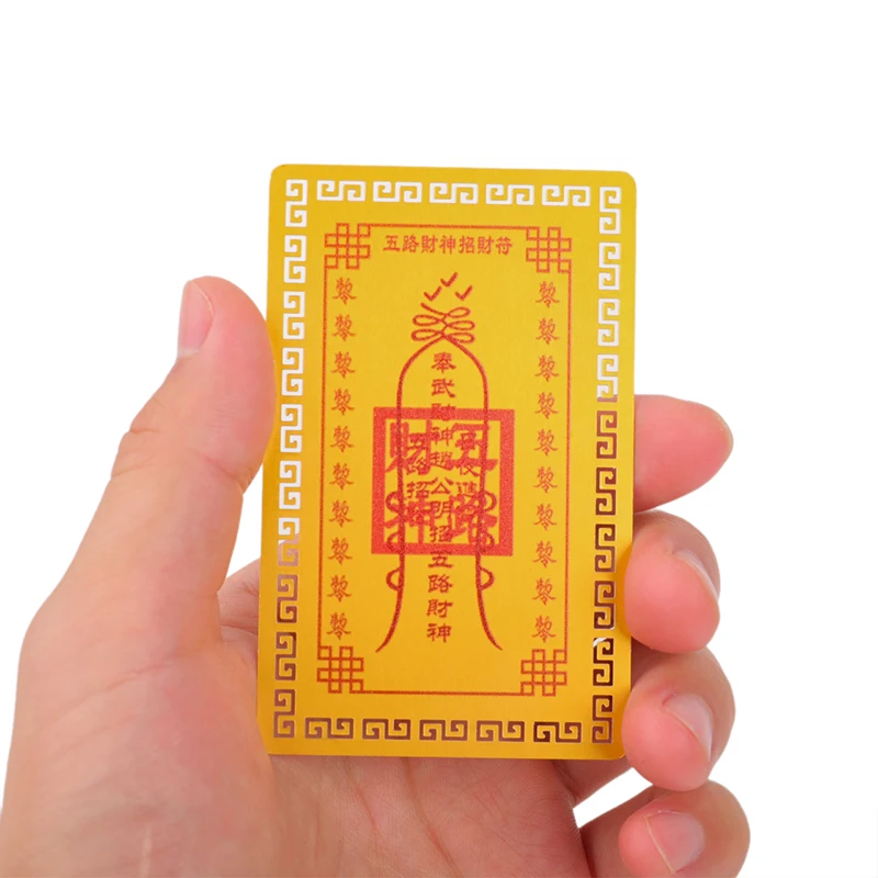 Китайский фэн-шуй медный Бог богатства Будда амулеты карты для бизнеса