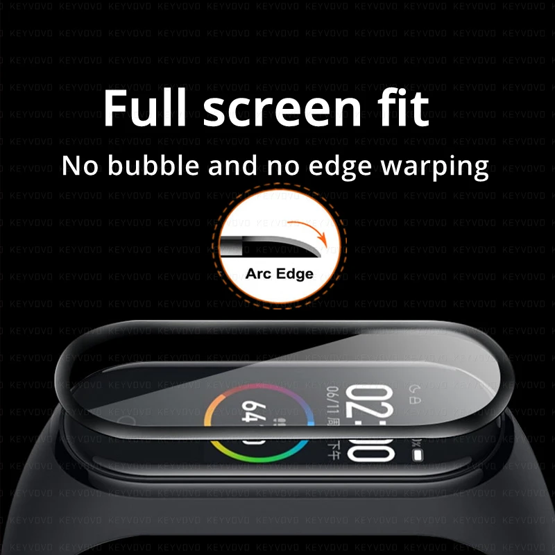 10D защитная пленка из мягкого стекла для Mi Band 7 6 5 4 Защита экрана xiaomi miband miband6 miband5