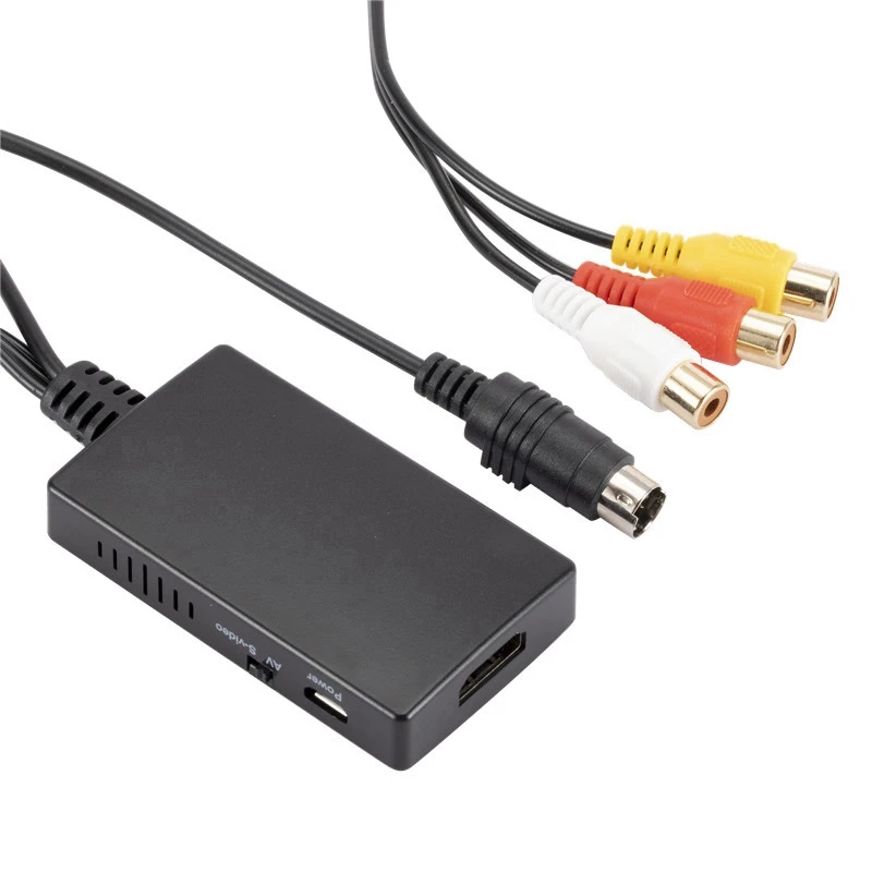 

Преобразователь Svideo-HDMI, S-видео и 3RCA CVBS, композитный аудио-видео преобразователь, поддержка 1080P 720P