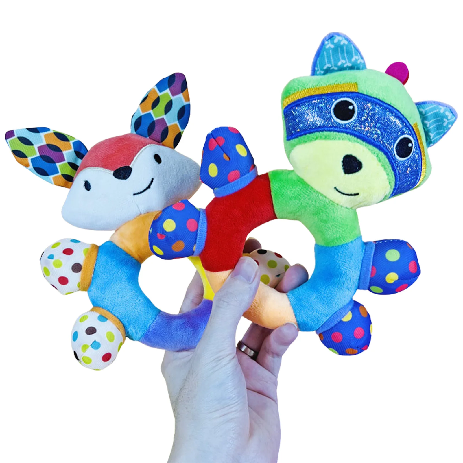 

Мягкое кольцо-погремушка с мягким животным, мягкое кольцо-погремушка с прорезывателем, плюшевое мягкое кольцо-погремушка в виде животного, ...