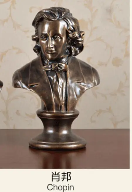 

Beethoven represented the musician Chopin Mozart statue piano people home resin crafts figure sculpture writer article