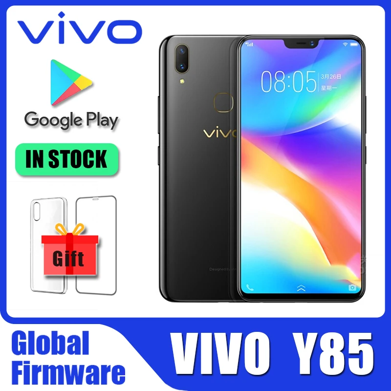 Cellphone vivo Y85 Smartphone, 4GB+64GB Dual Camera Global Firmware Android Phone Google APP Dual SIM  fingerprint Global ROM