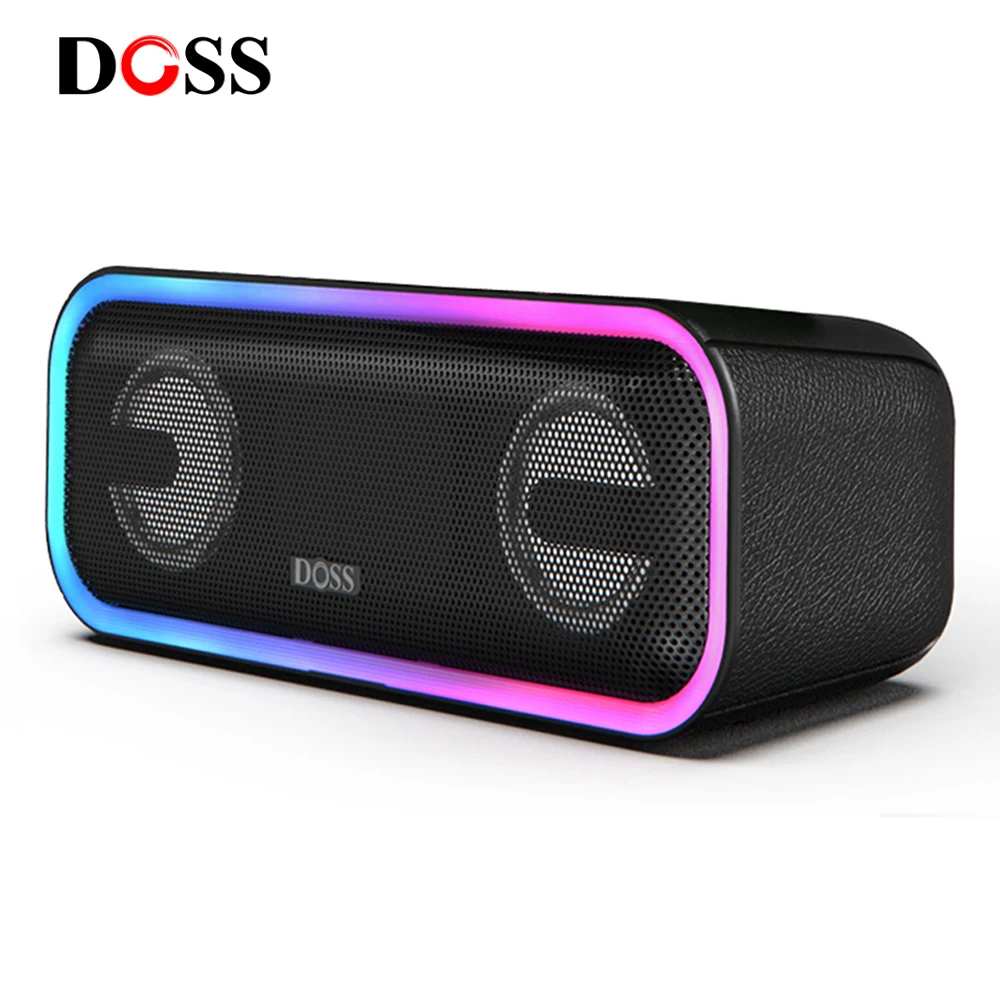 DOSS SoundBox Pro+ Portable Wireless Bluetooth Speaker Waterproof Stereo Bass Subwoofer TWS Music Sound Box Party Ambient Light