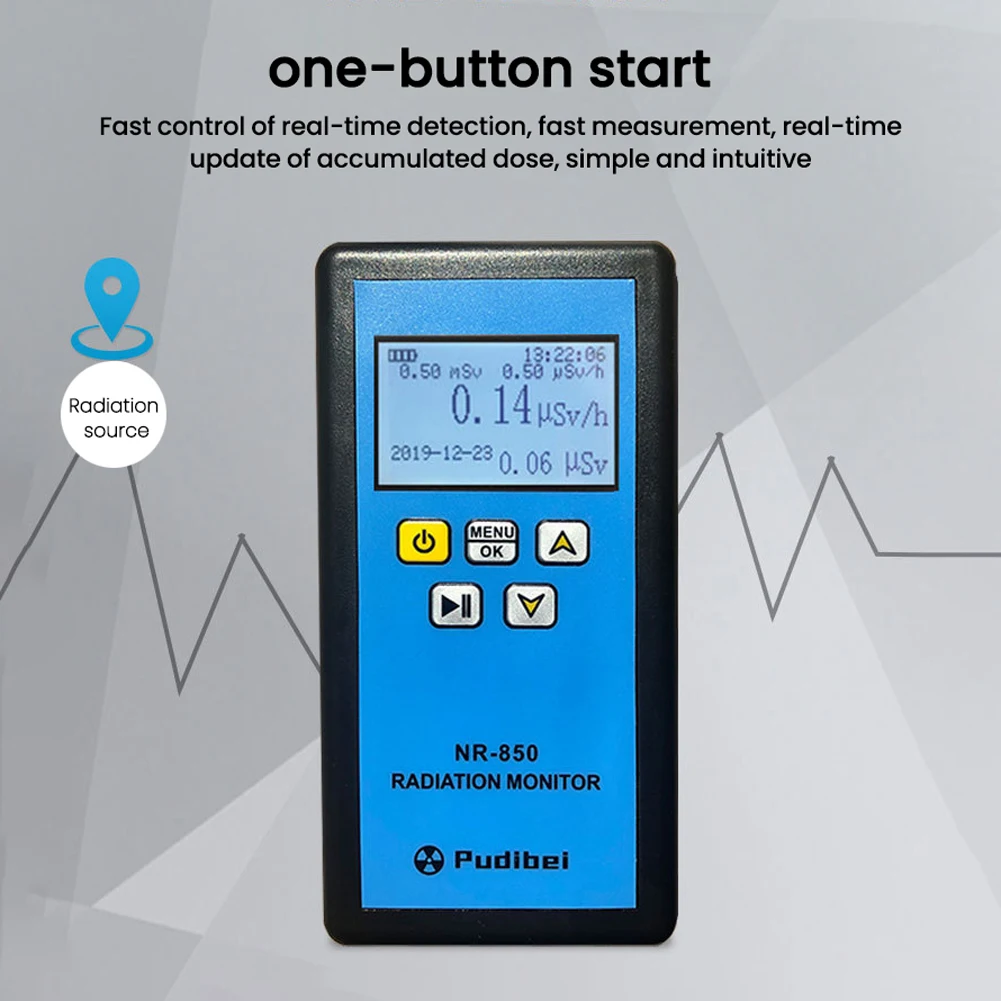 

NR-750 Nuclear Radiation Detector Handheld LCD Display Household Radioactive Tester Geiger Counter β Y X-ray Detection