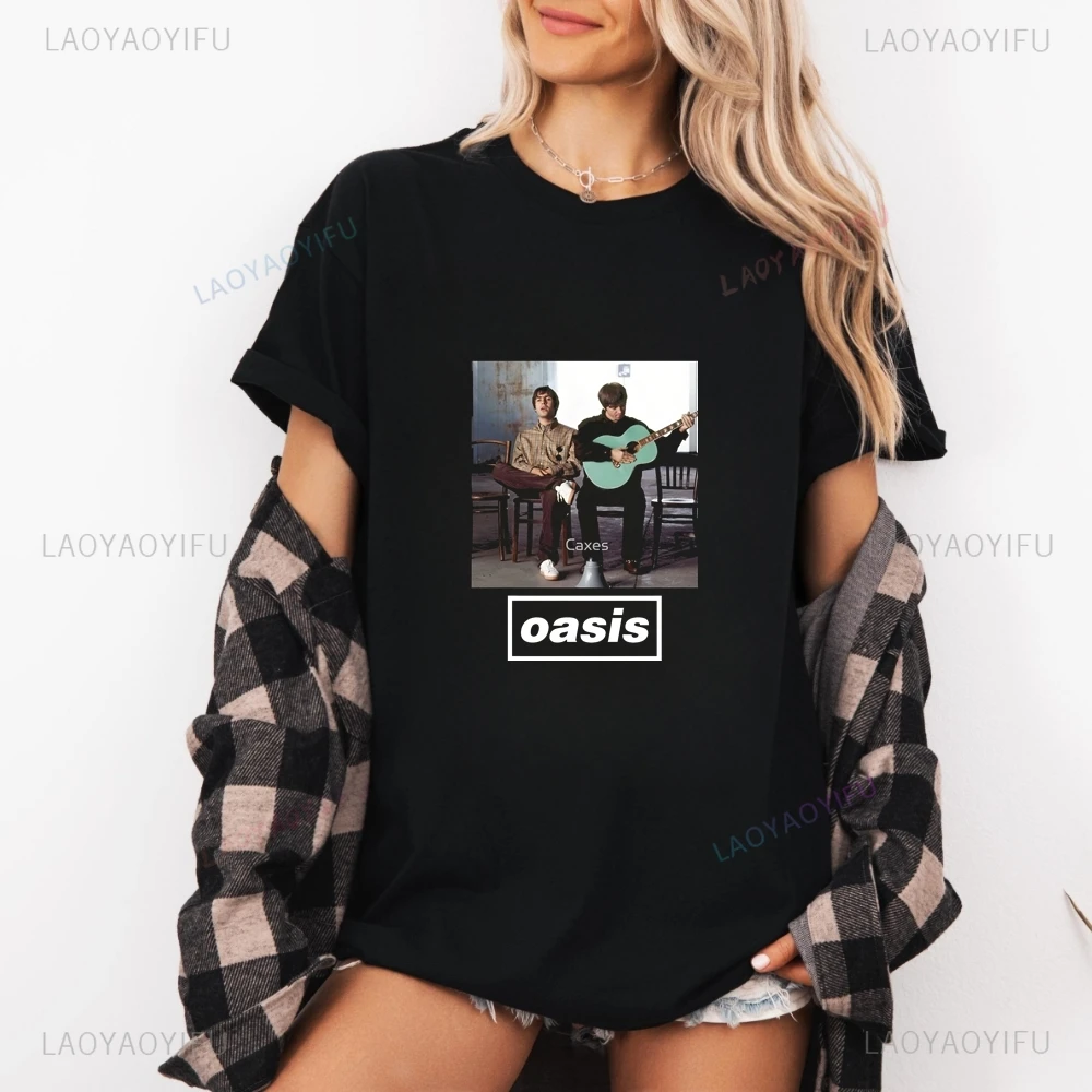 Фото Oasis Классическая музыка Летний отдых Модная многоцелевая футболка с короткими рукавами для мужчин и женщин с круглым вырезом №5