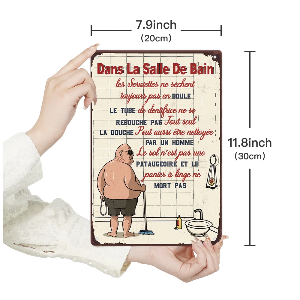 Декор Пачки Во Французском Стиле Железная Настенная Табличка La Salle De Bain Знак Для
