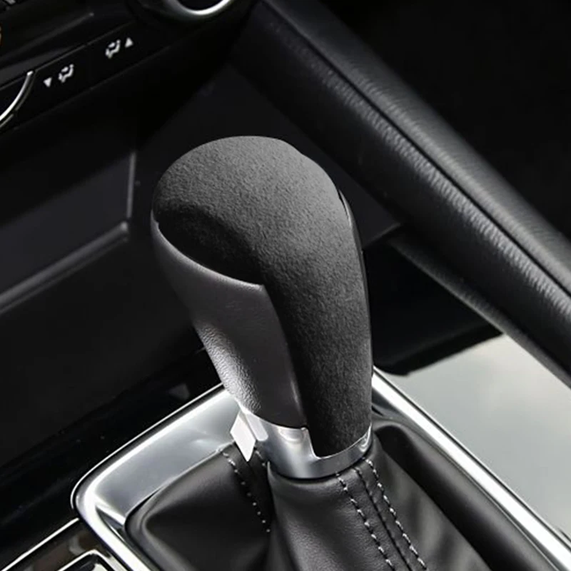 Сделано из алькантары для Mazda Axela Atenza CX-5 CX-8 CX-9, крышка багажника переключения передач, декоративная накладка, наклейка, аксессуары для салона автомобиля (art.: 3920cfd66ff37) - 3920cfd66ff37