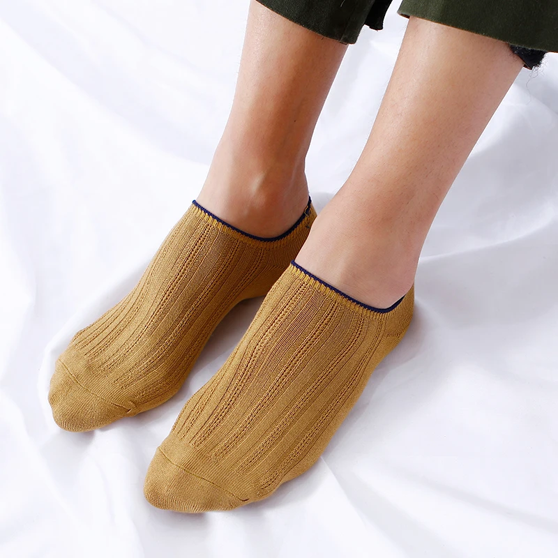 5pair / lot men's ANKLE SOCKS SLIPPERS socks men's boat socks summer and autumn non slip silicone invisible cotton socks fashion