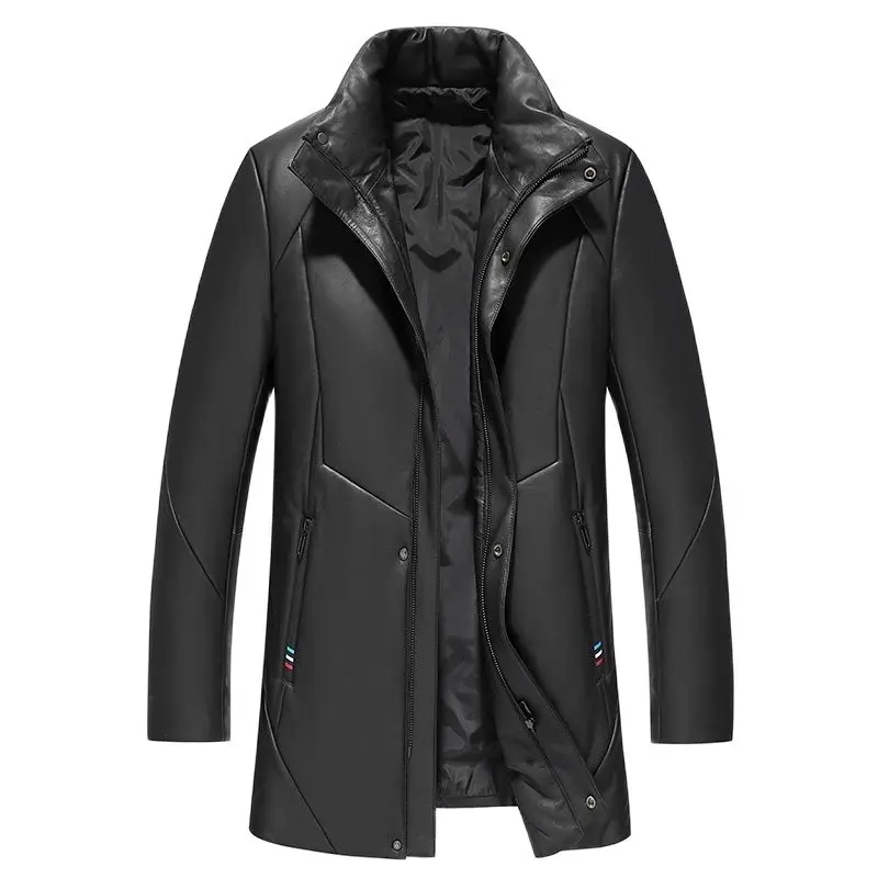 

BATMO leather jackets men,95% white duck down jacket men,warm jackets,plus-size M-5XL 9022