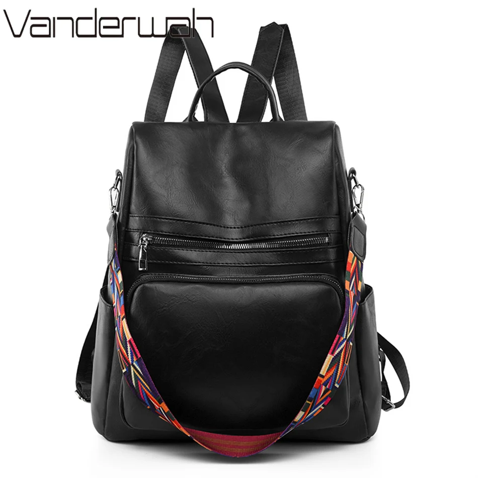 

Women's Backpack Ladies Big Bagpack for Teenager Girl PU Leather Large Capacity Shoulder Bags for Women 2022 Mochilas Feminina