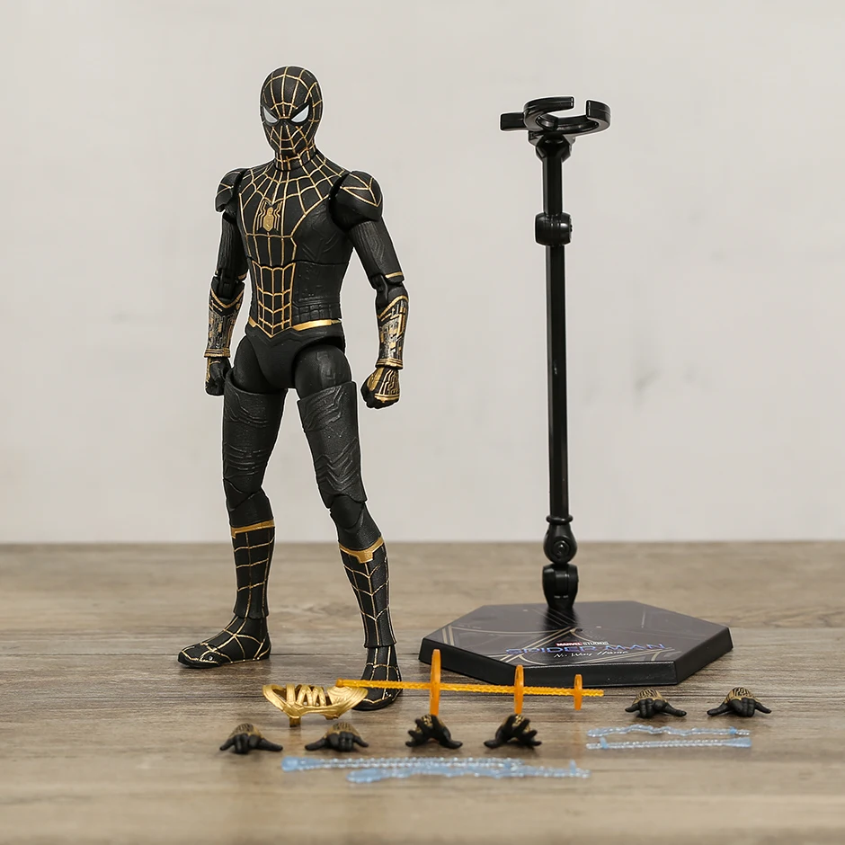 

ZD Toys Spiderman No Way Home Black & Gold Suit Action Figure PVC Toys Collection Model Doll