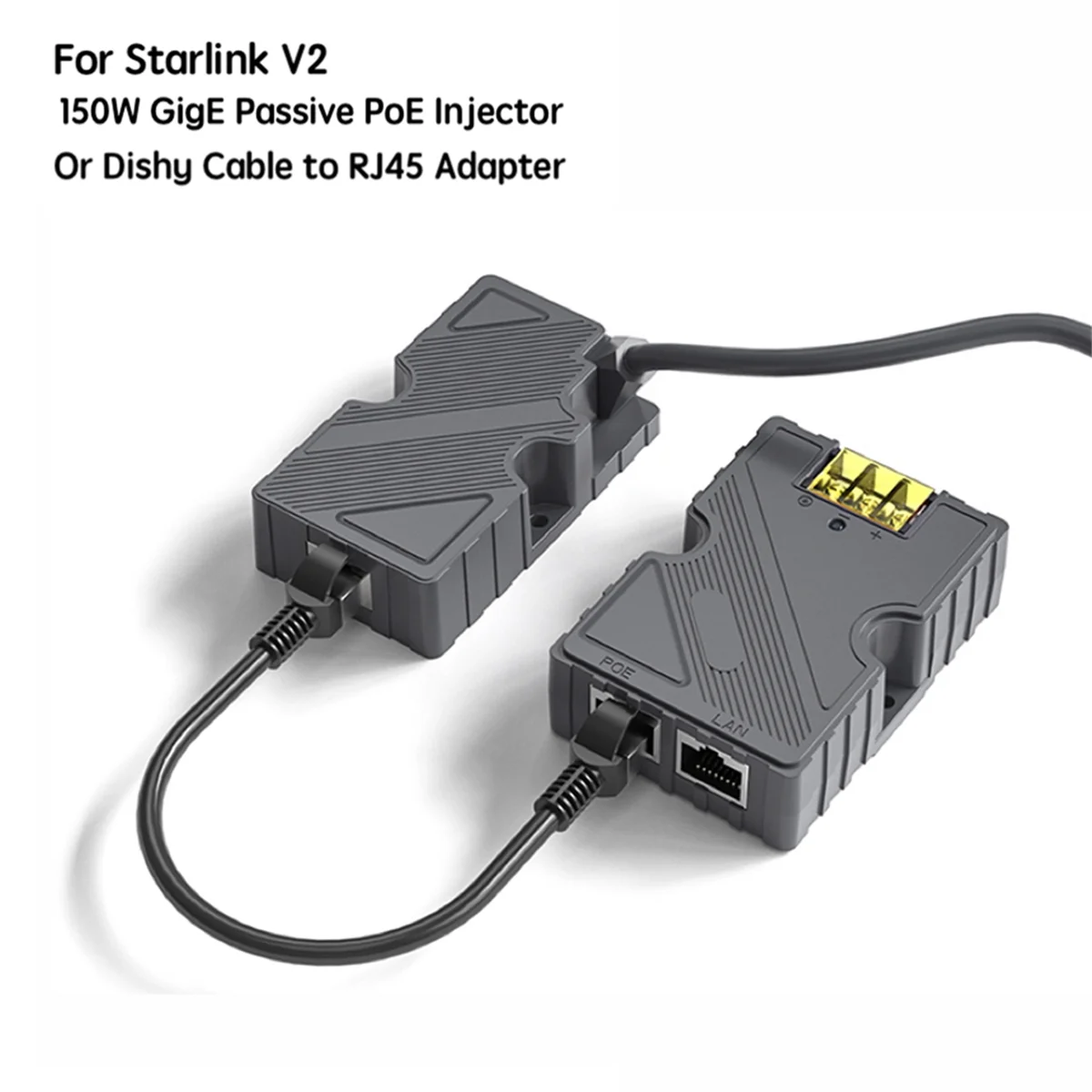 Для адаптера кабеля Dishy с пассивным инжектором PoE RJ45 и 150 Вт GigE для инжектора V2 на