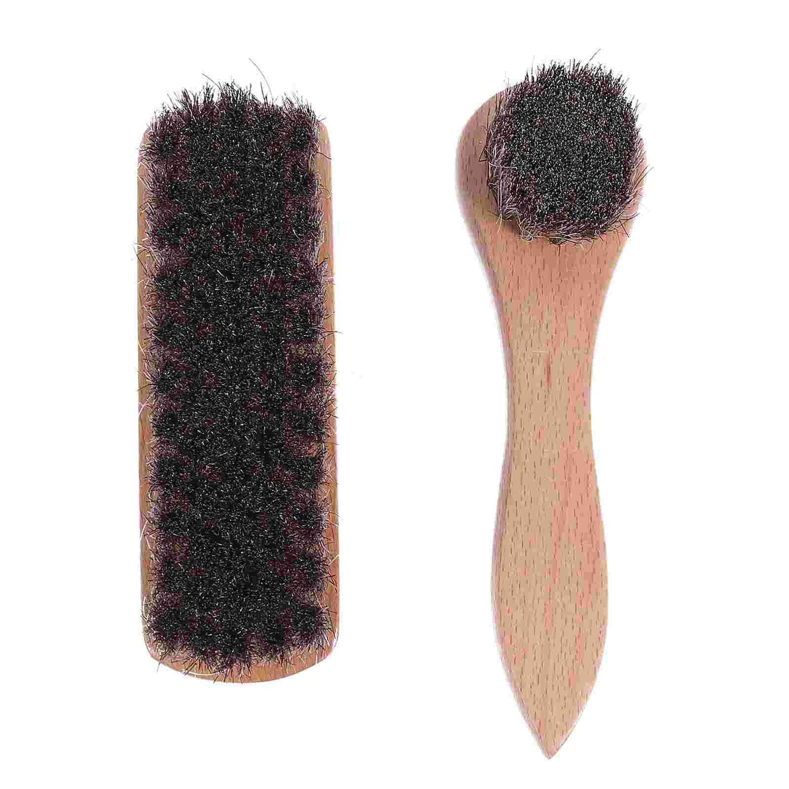 

2pcs Horse Mane Shoes Polishing Brush Efficient Horse Oil Shoes Brush Shoes Polishing Tool