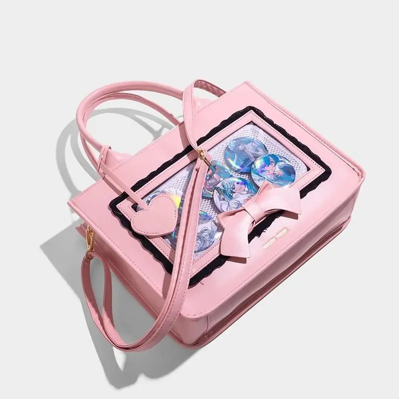 Сумка Ita новинка 2024 летняя Милая прозрачная милая через плечо с розовым дисплеем