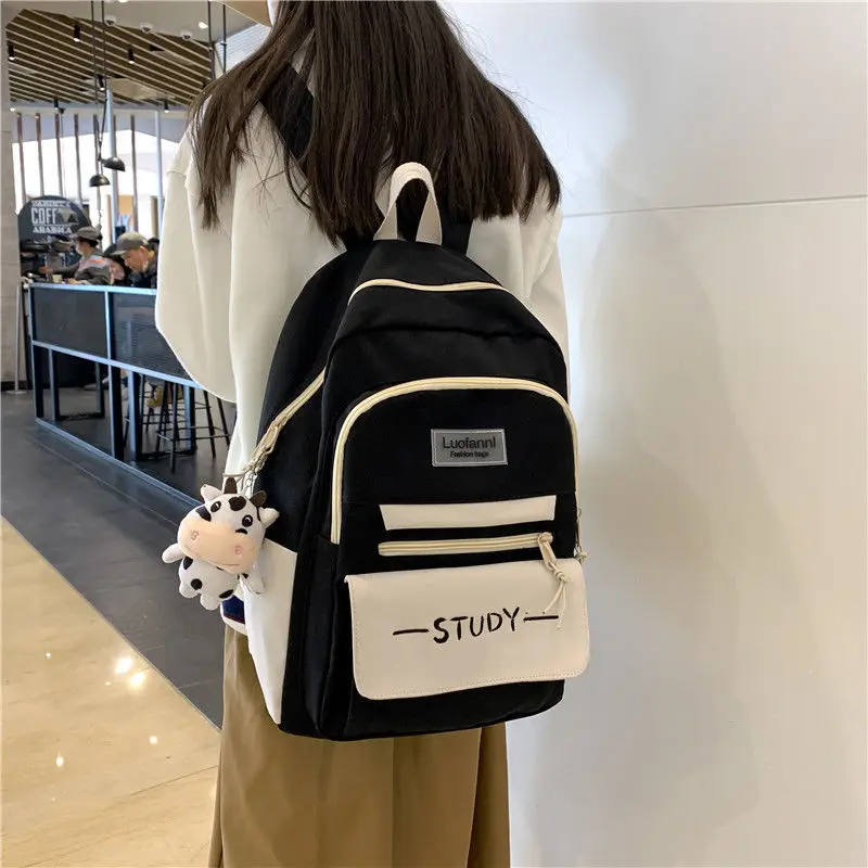 

Qyahlybz dropshipping school bags for girls female summer backpack high school students school backpacks female shoulder bag