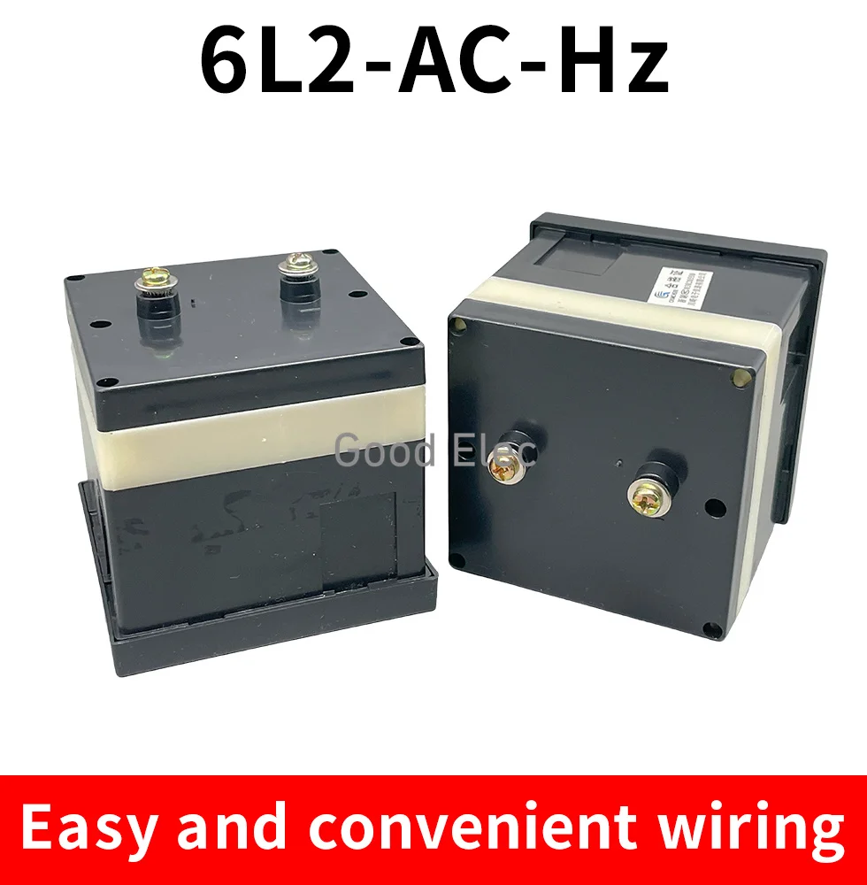 Medidor de Frequência AC 6L2Hz 45-55Hz 100 В 220 380 Voltímetro 6L2 Hertz Tensão Ponteiro Quadrado 80x80 мм