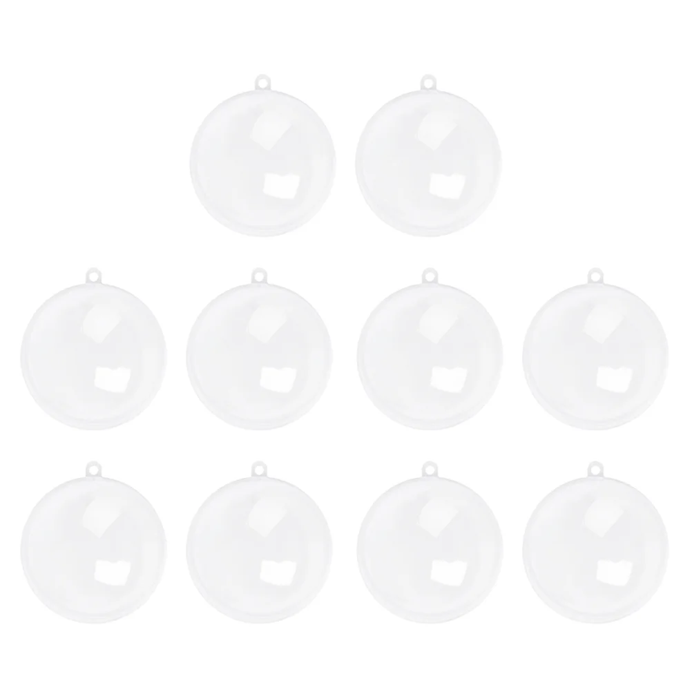 

10CM/8CM/6CM Fillable Christmas Balls Clear Plastic Balls Ornaments DIY Crafts Hanging Christmas Spheres Clear Balls