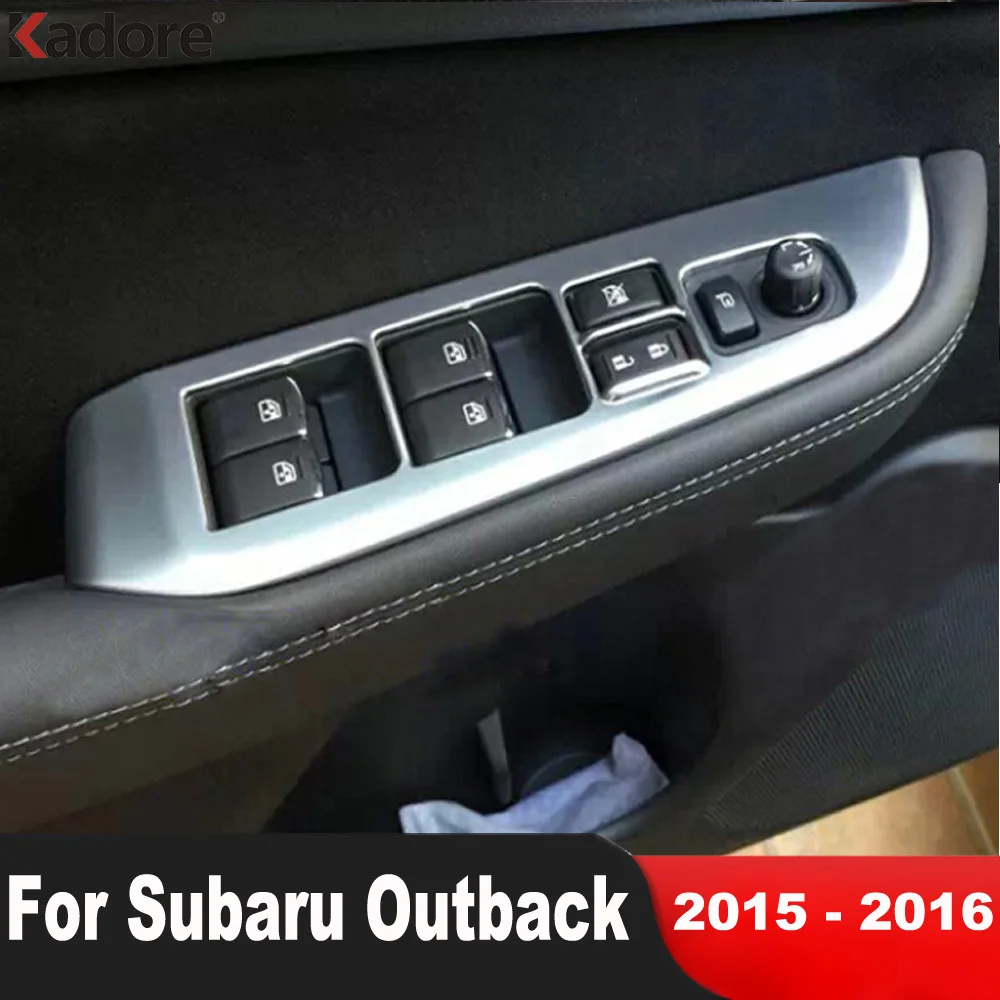 

For Subaru Outback 2015 2016 ABS Matte Car Interior Window Lift Switch Button Cover Trim Mouldings Decoration Accessories LHD