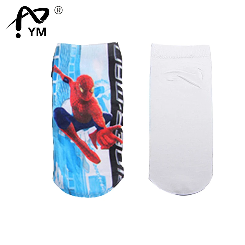 

New 4Pairs Boys Socks Iron Man SpiderMan Captain America Baby Short Sock Frozen Girls Boat Socks Set For Children 2 to 10 Y