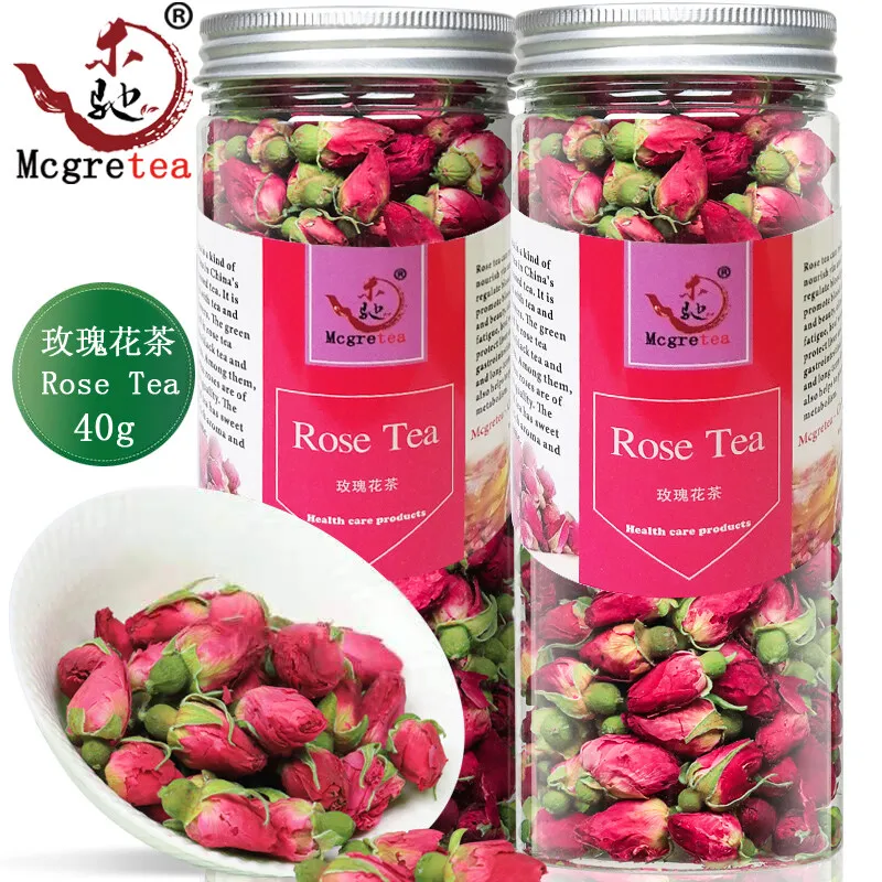 

Mcgretea 40g 2021 Flower Tea 40g Rose Tea Dried Roses Pingyin Roses Edible Rose flower Tea Fresh Natural Buds Bulk