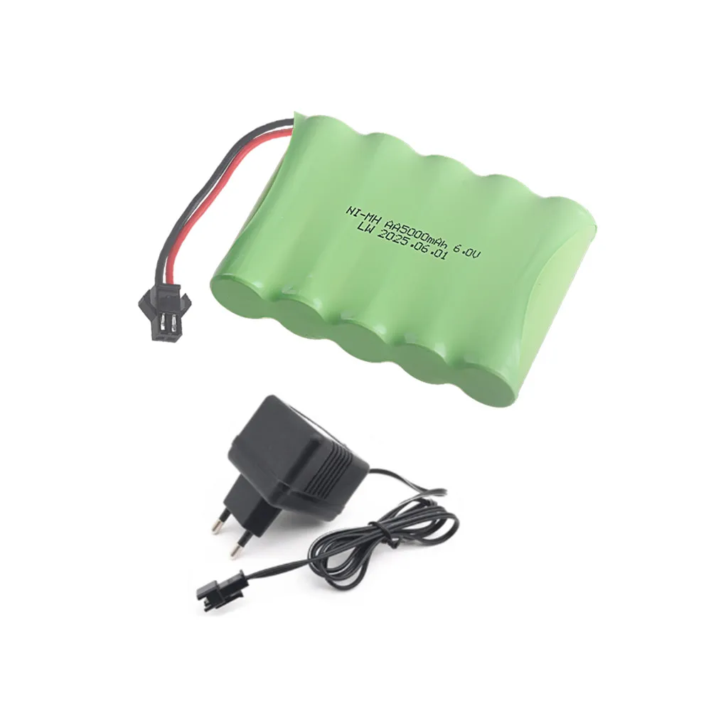Аккумулятор NiMH 6В 5000мАч с USB-зарядкой для радиоуправляемых игрушек, машинок, танков, грузовиков, роботов, пистолетов, лодок. Перезаряжаемый аккумуляторный блок AA Ni-MH 6В. (art.: 3920d83fb996d) - 3920d83fb996d