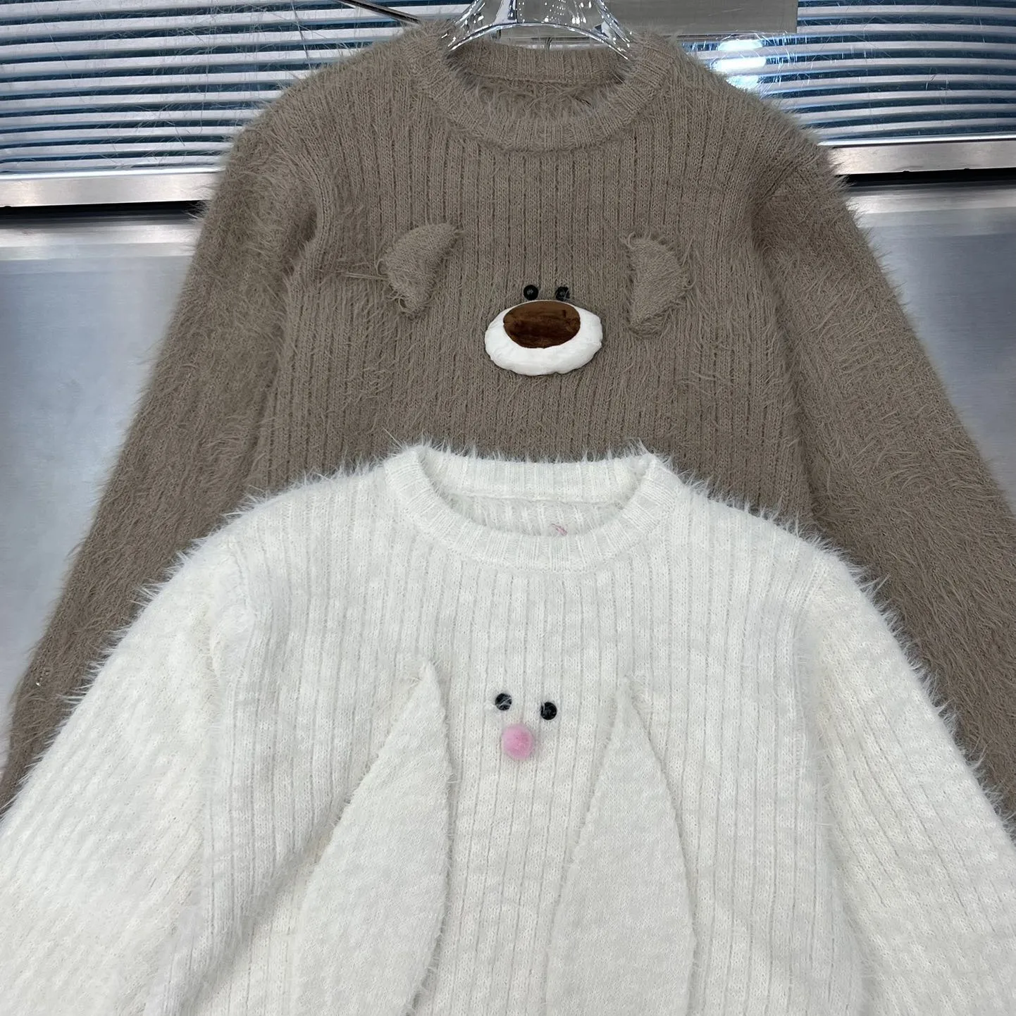 Высококачественный осенне-зимний кашемировый пуловер из меха норки с длинными