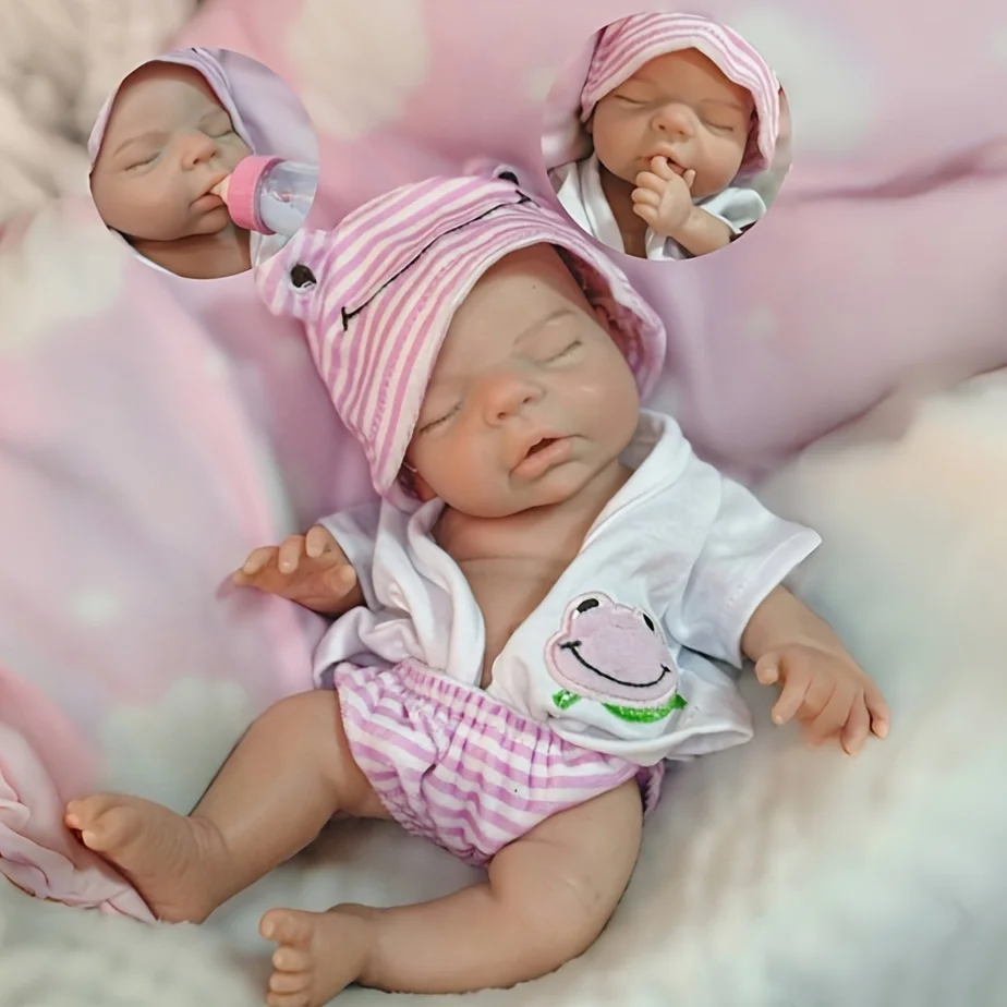 26 см однотонная силиконовая кукла Bebe Reborn для девочек с укорененными ресницами