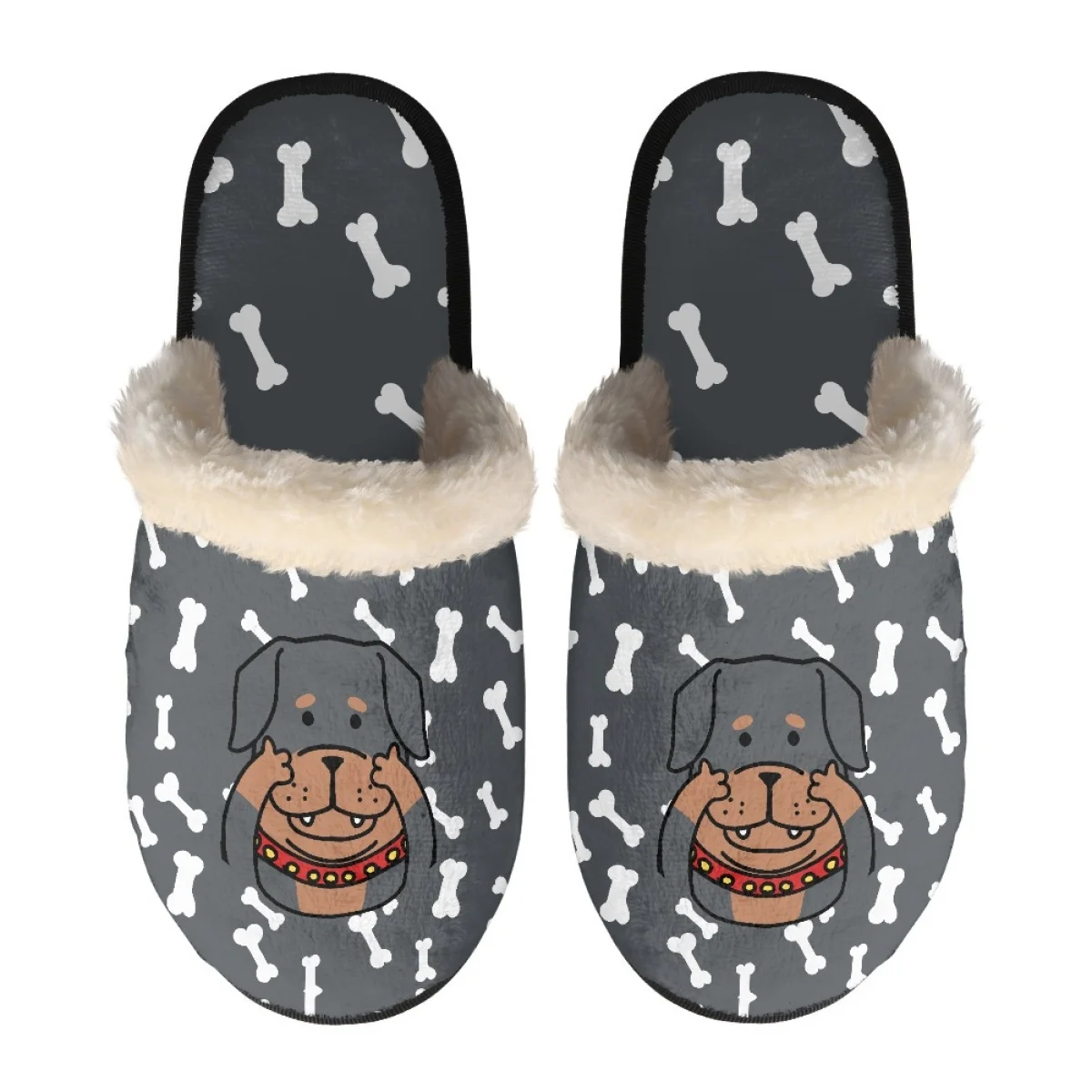 Мужские тапочки с принтом коровы/быка/жирафа/собаки/зебры мягкие плюшевые