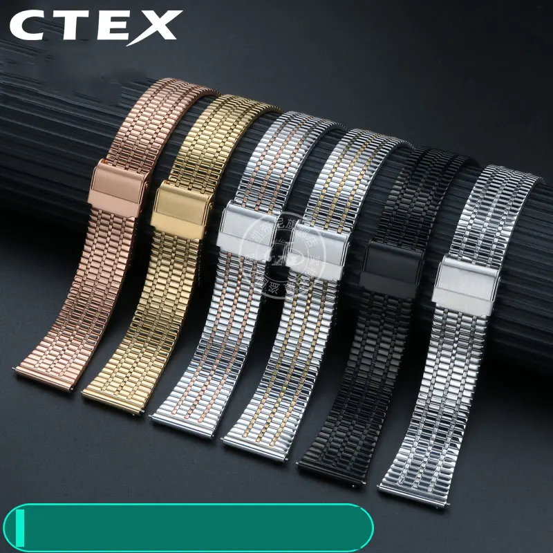 18mm 20mm 22mm Stainless Steel Watch Strap Bracelet For TISSOT Speedcar series Casio  Citizen Breathable Women's Men Watchbands