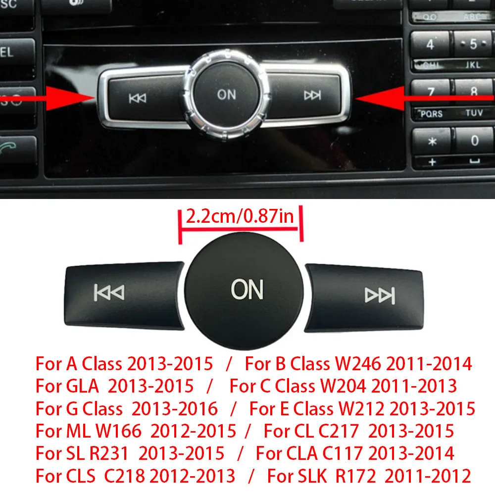 

Наклейки На Кнопки Управления Громкостью Для Mercedes-Benz A, B, C, ML, CLS Class W204, GLK X204, E Class W212, Материал ABS