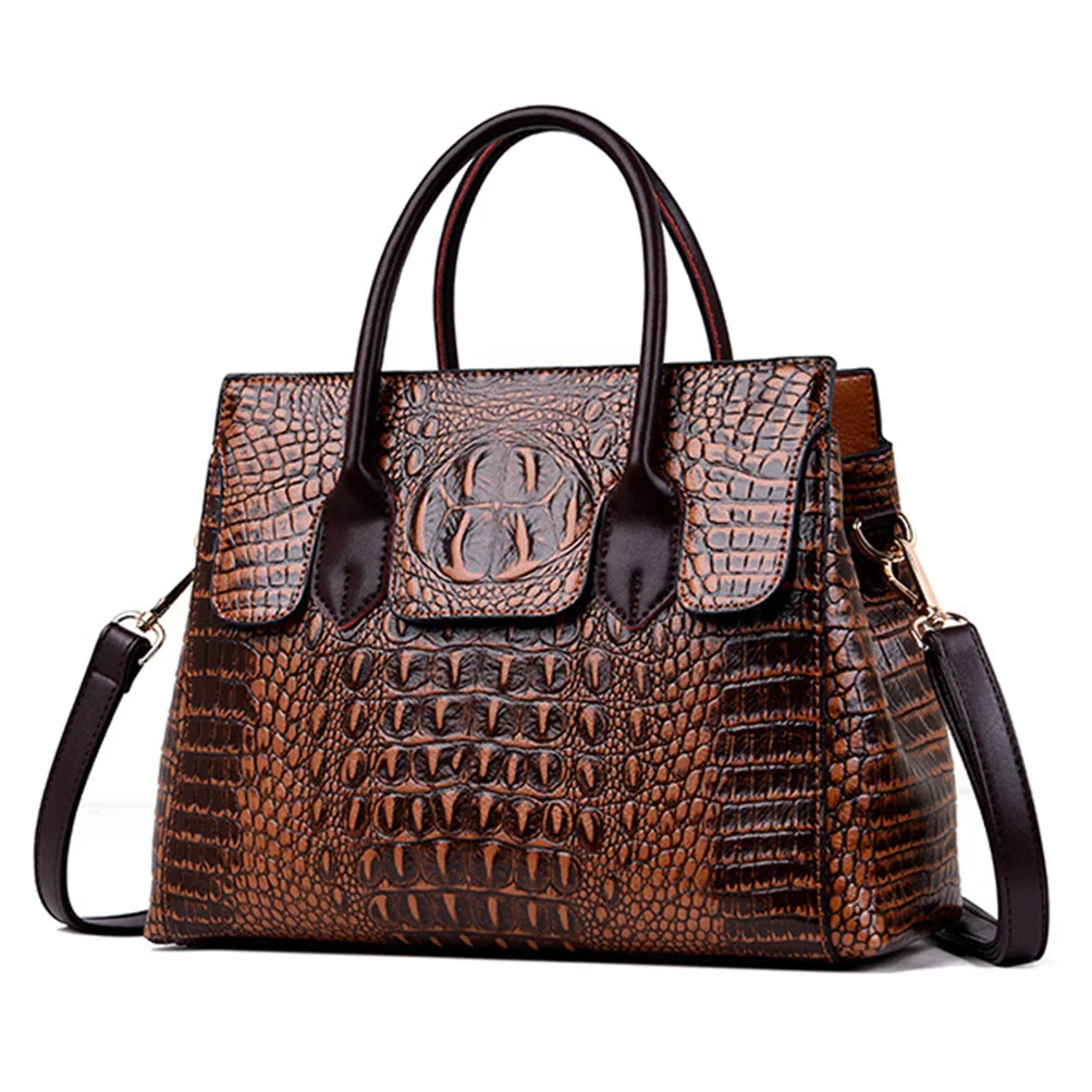 

Women Leather Handbags Women Alligator Luxury Handbags Women Bags Designer Handbags High Quality Women Messenger Bag Retro Totes