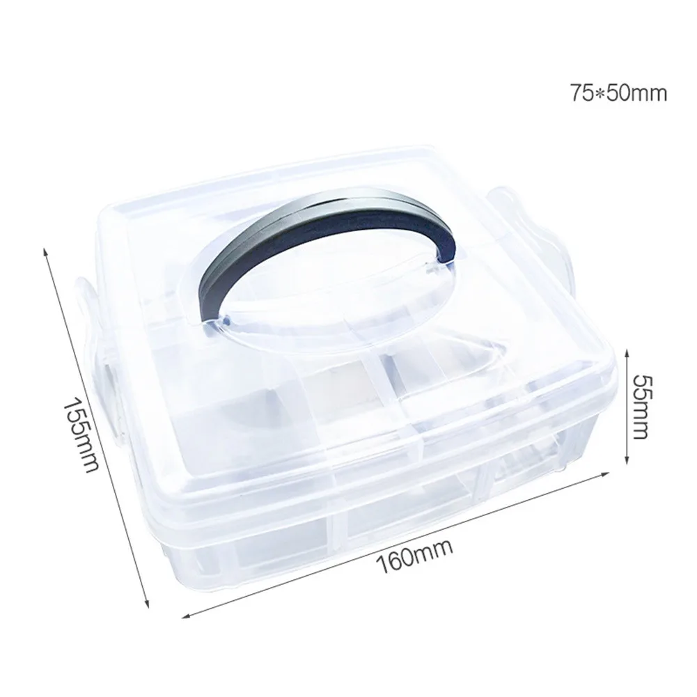 

Clear Storage Box Container Jewelry Bead Organizer Case Plastic Empty Box Multifunction Tool Case Panties Storage Sorting Box