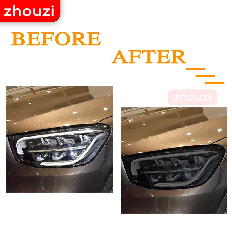 For Mercedes Benz GLC Class SUV X253 AMG Car Headlight Tint Black Protective Film Taillight Transparent TPU Sticker Accessories For Mercedes Benz GLC Class SUV X253 AMG Car Headlight Tint Black Protective Film Taillight Transparent TPU Sticker Accessories