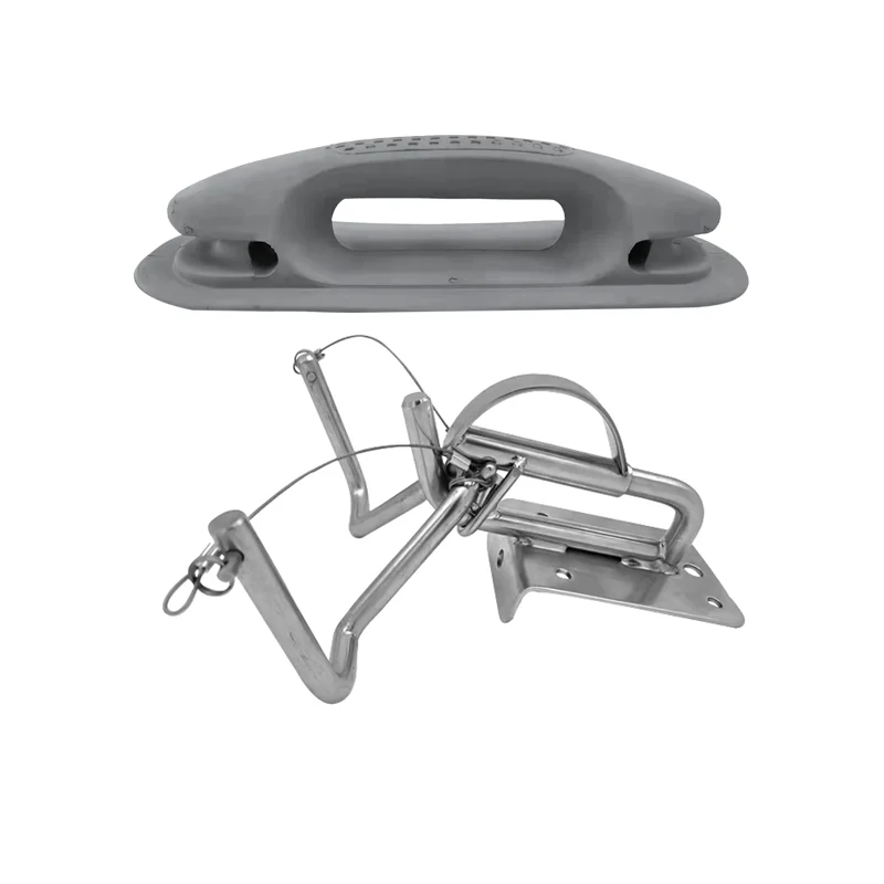 

Boat Stainless Steel Insta-lock Quick Davits Replacement Set with Handle Pad for Inflatable Marine Yacht